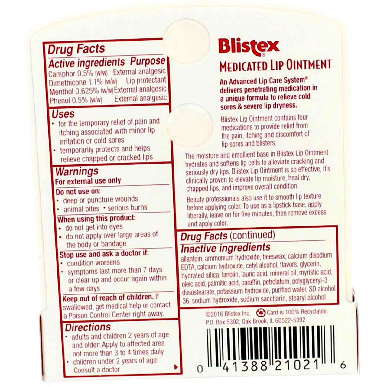 Blistex Medicated Lip Ointment